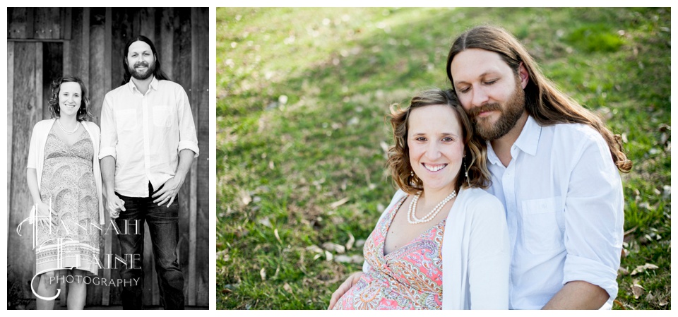 maternity photos in the field at arrington