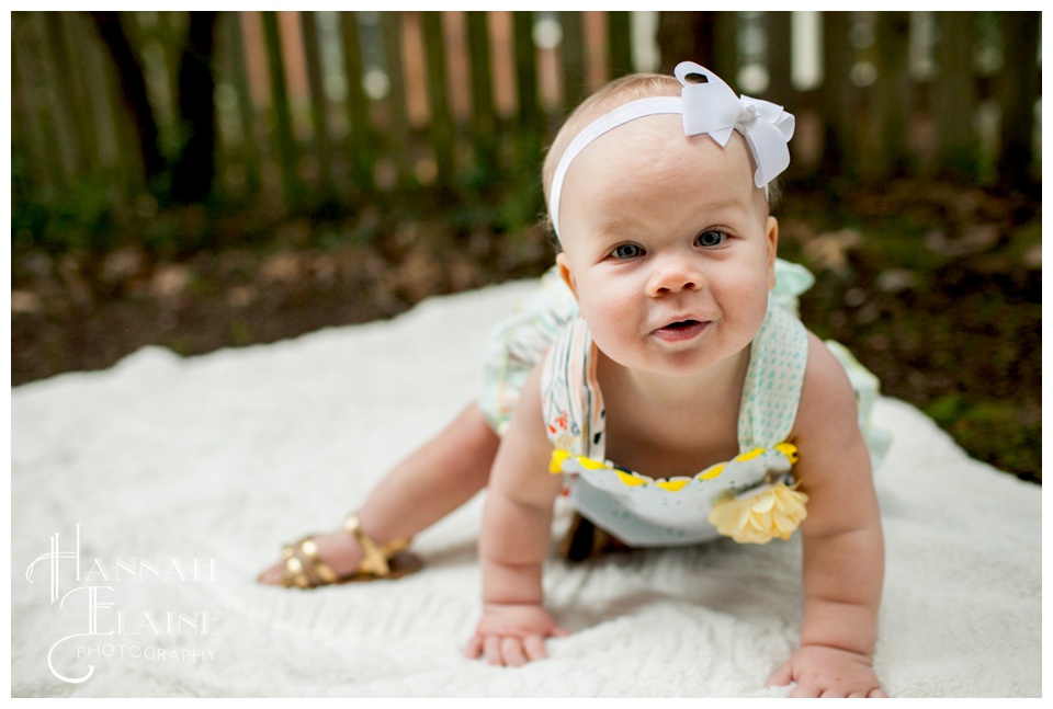 leighton smiles at her first birthday party