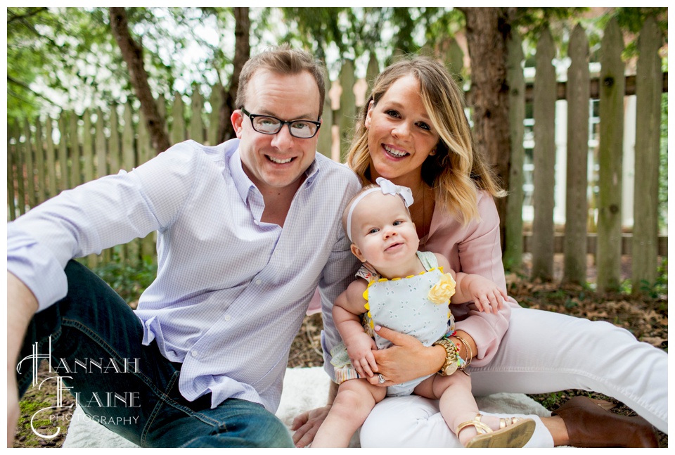 family portrait for a first birthday in franklin