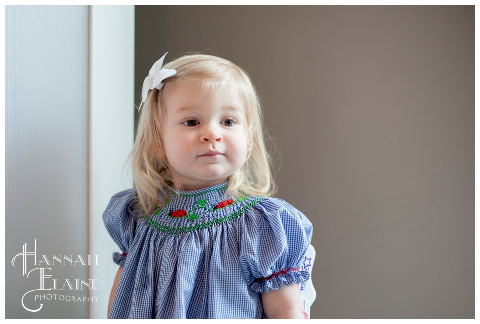 eleanor plays at her friend's first birthday party