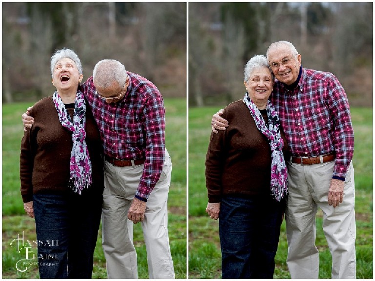 spanish grande abuelo y abuela laugh together