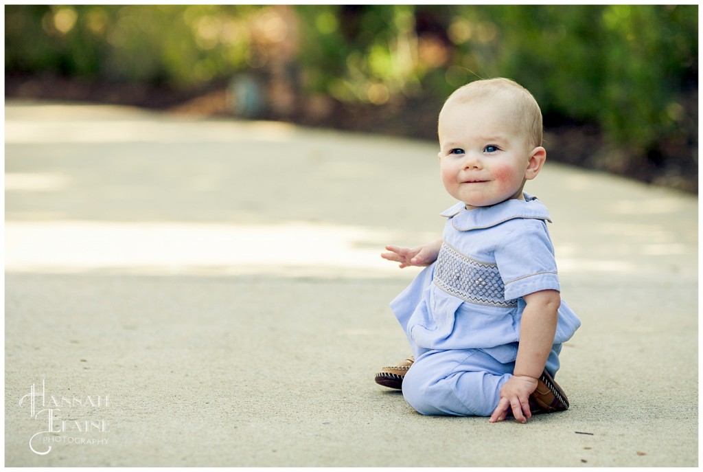 spring frock on one year old boy