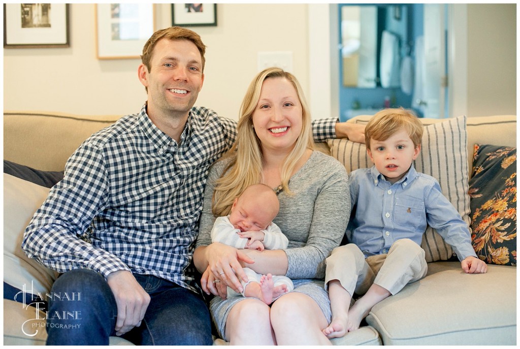 family portrait session on the couch in east nashville