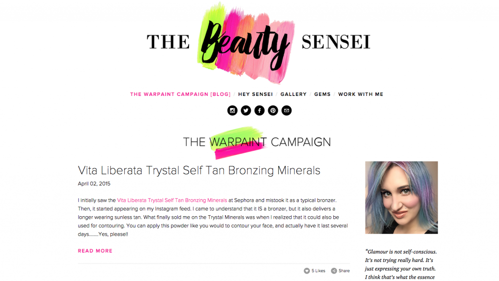 a screen shot of the home page of www.thebeautysensei.com 