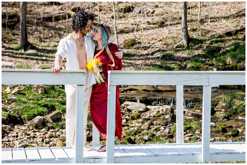 hand made white fence for engagement photos