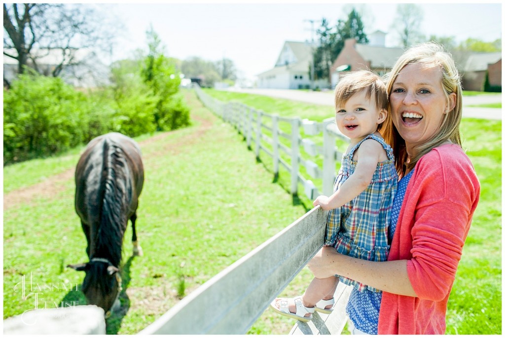 juliet loves watching the horses at the metro police stables