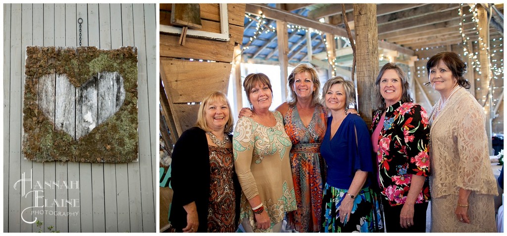 a group of college girl friends at a reception