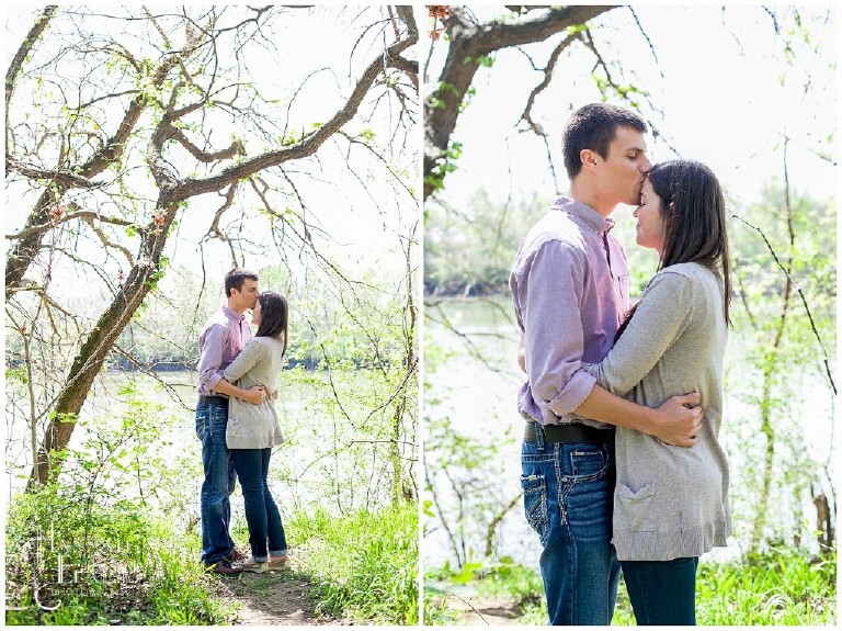cumberland river spring engagement photo session