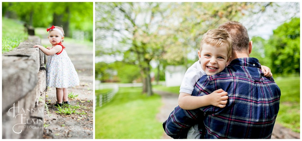 sweet moment with dad and son laughing