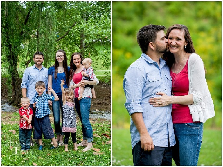 family photos by the creek in clarksville
