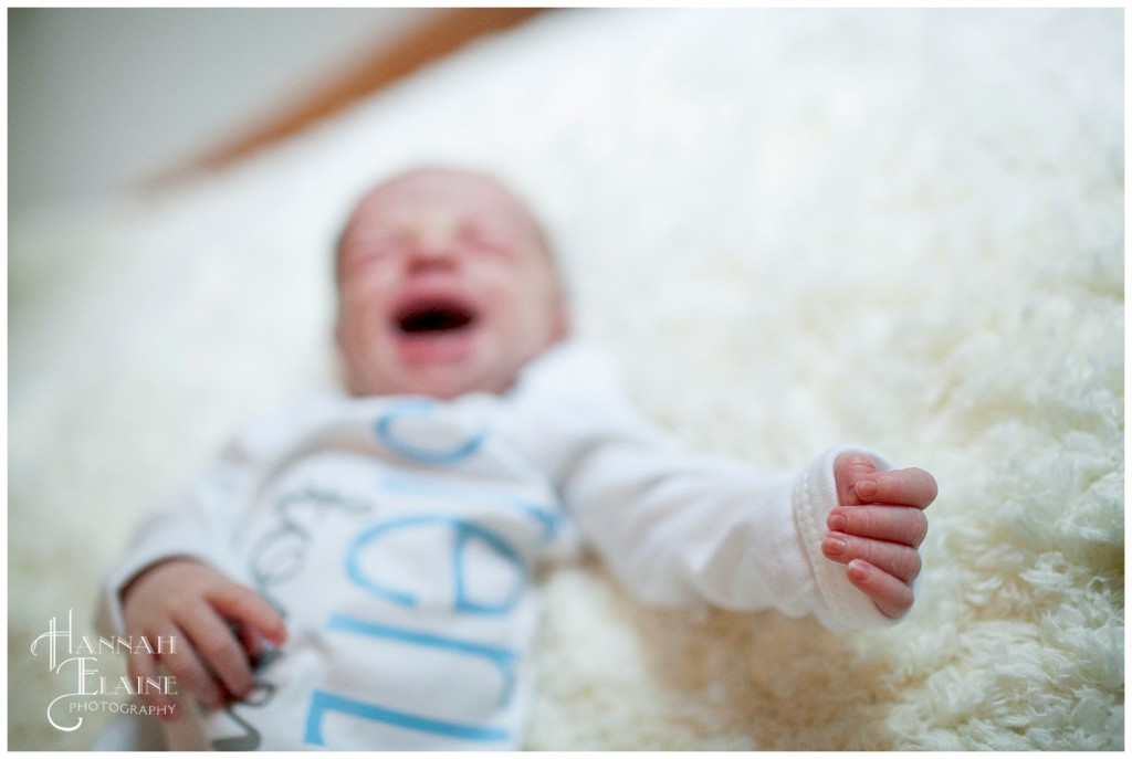 closeup of baby fist