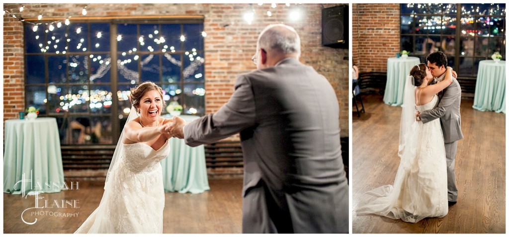 father daughter first dance at reception