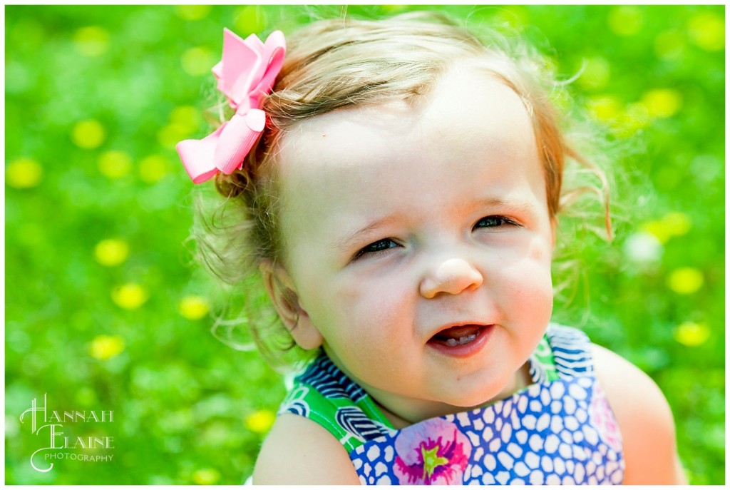 close up of sweet baby girl's face