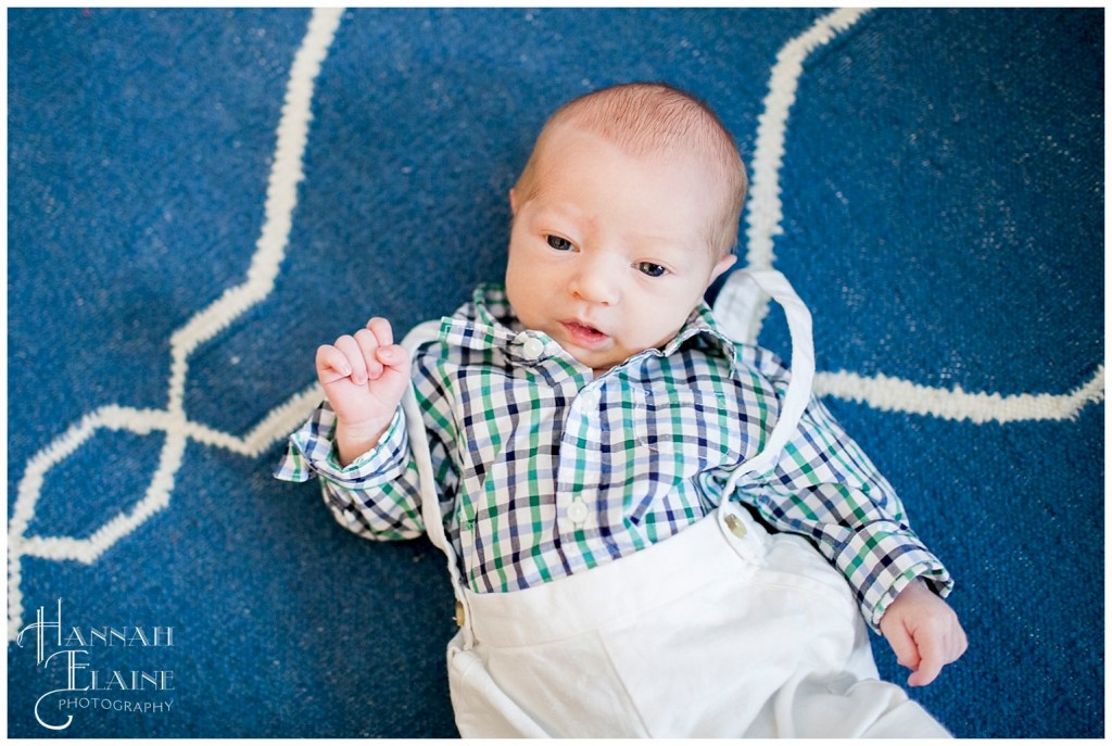 mitchell looks cute all dressed up in his newborn sunday best