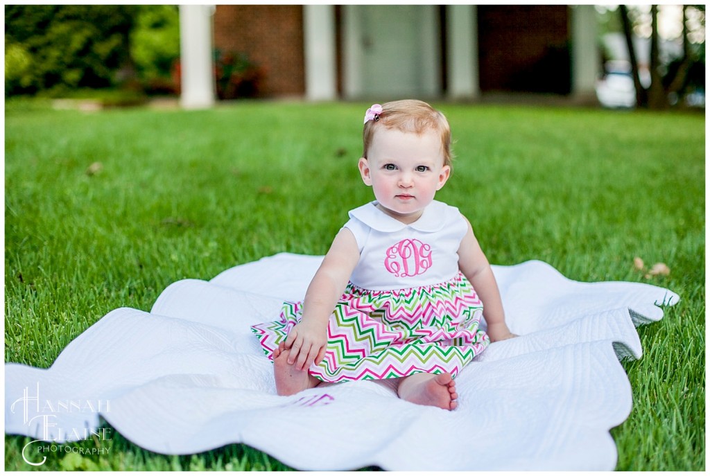 little dress in pink initial monogram egd