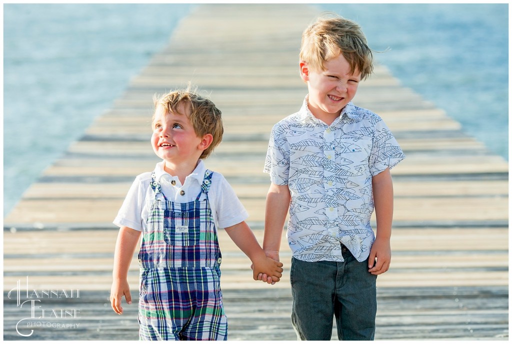 samuel and burton on the dock in alabama