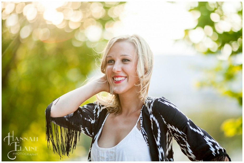 blond beauty in the late day sun