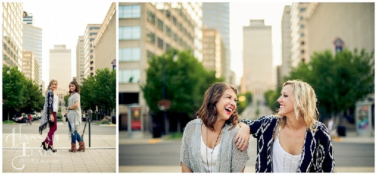 band photo shoot in downtown nashville at public square park
