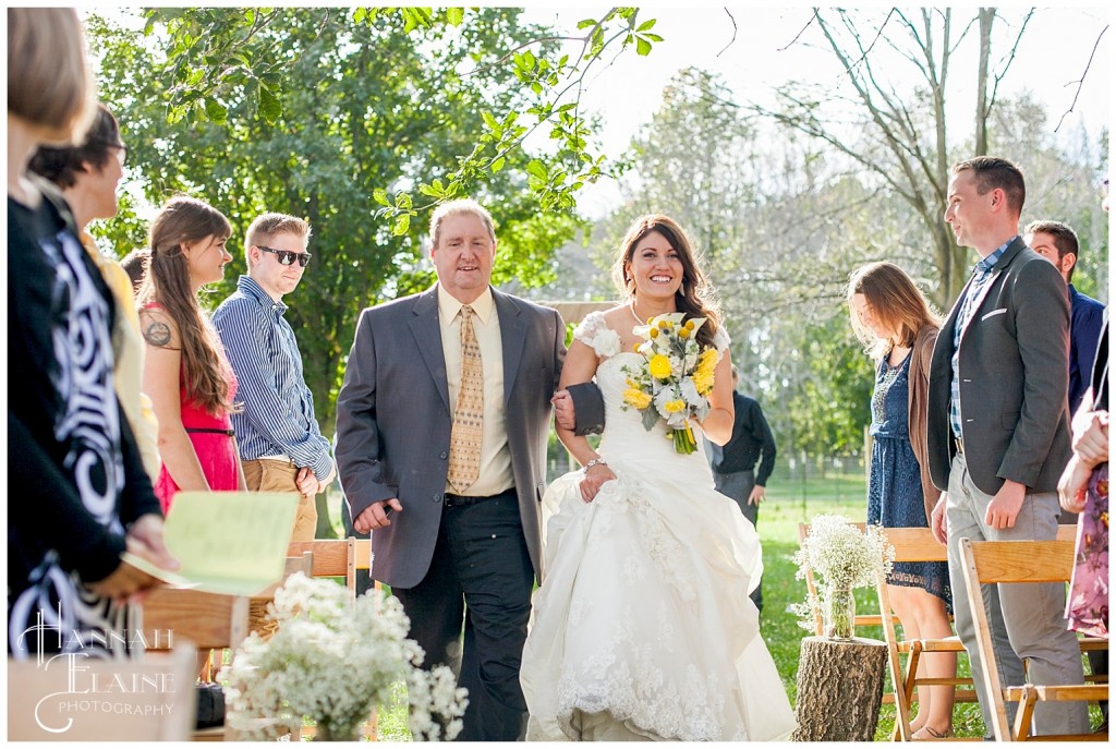 here comes the bride at morgan acres