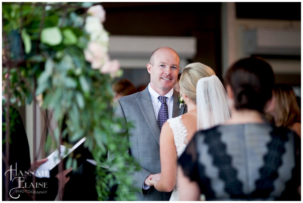 groom smiles