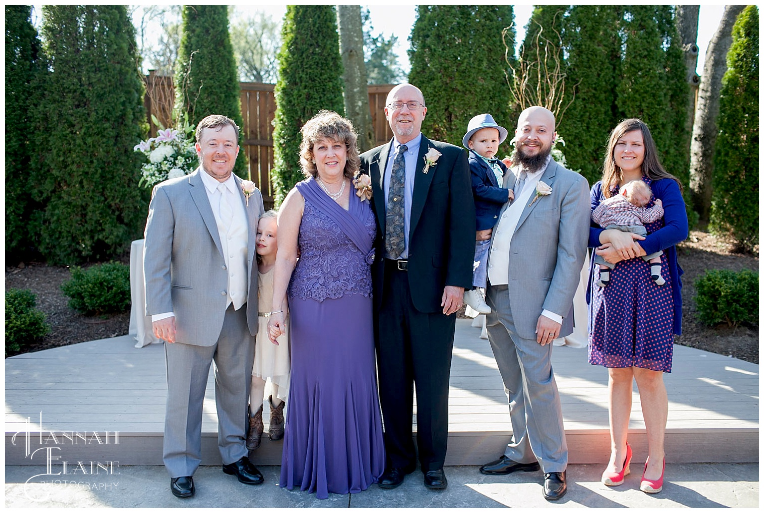 the groom and his family