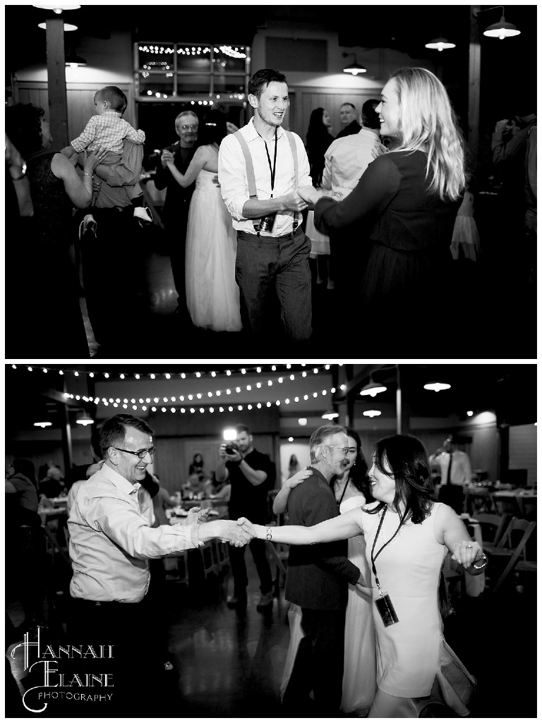 guests dance at the reception