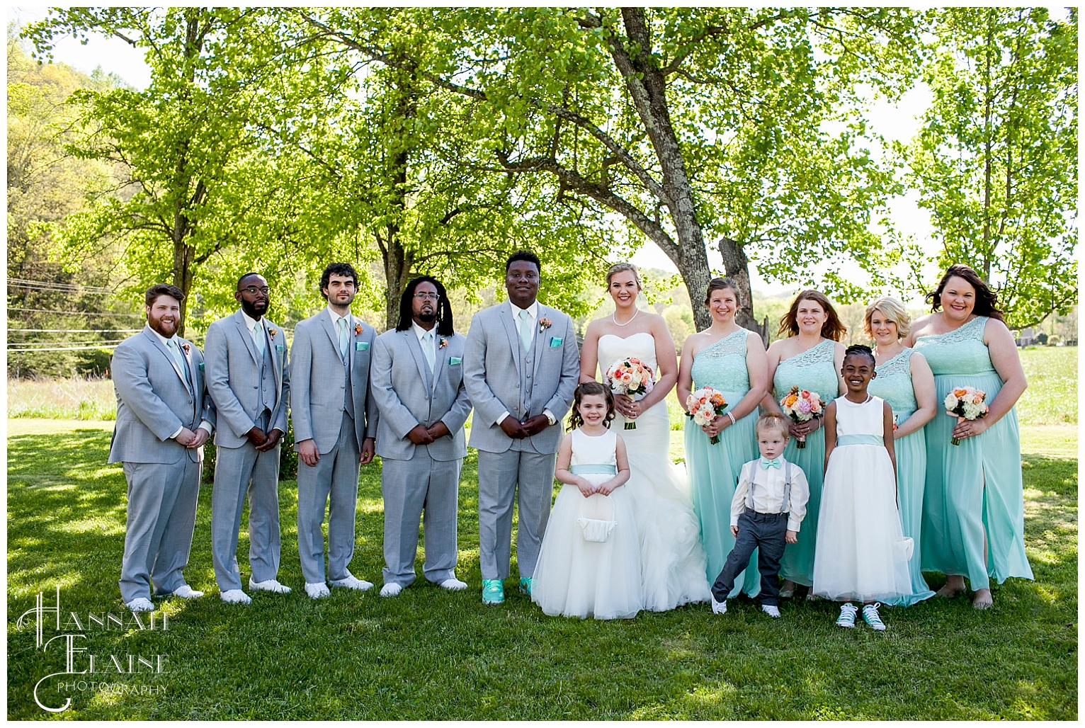 bridal party at drakewood 