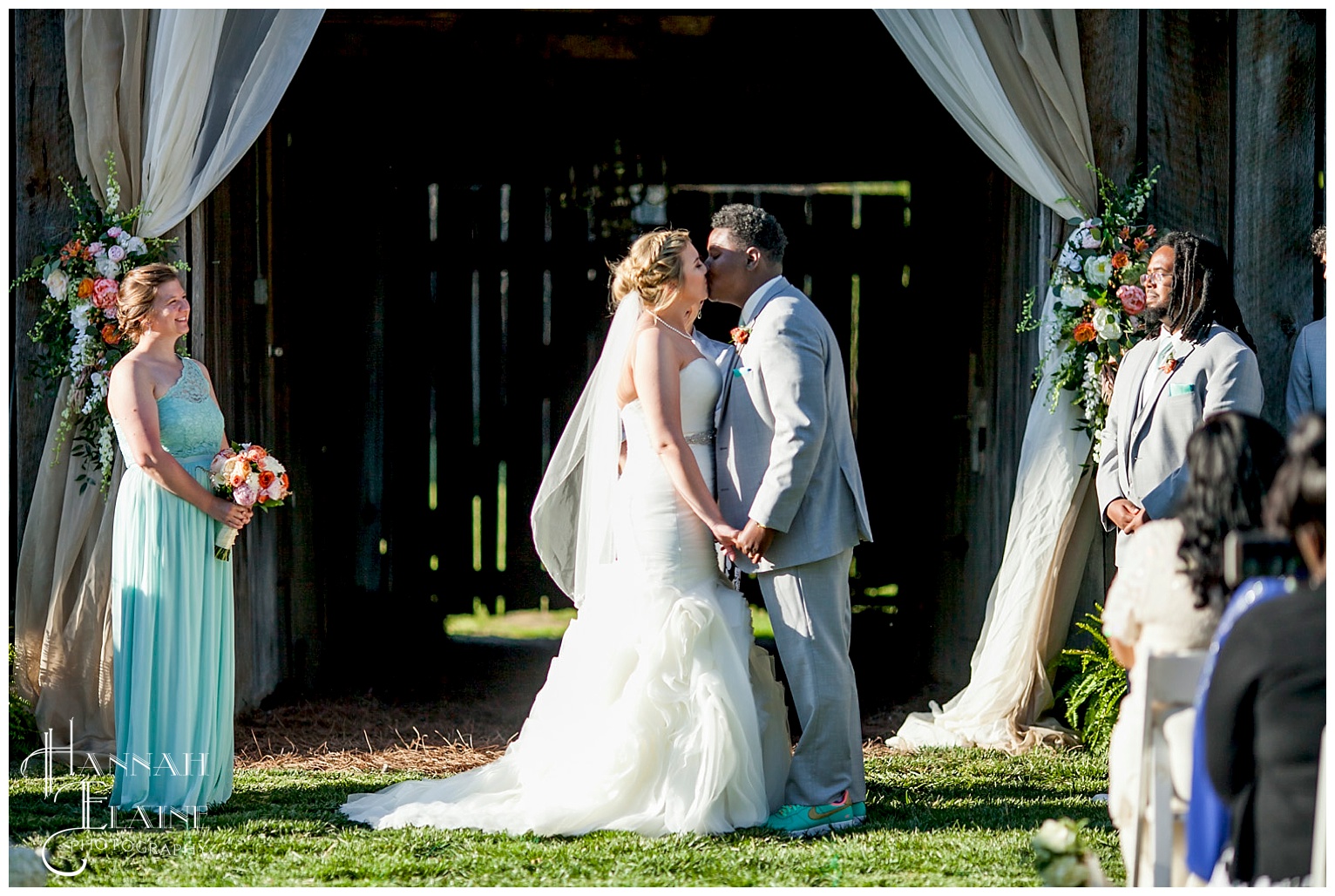 first kiss as husband and wife