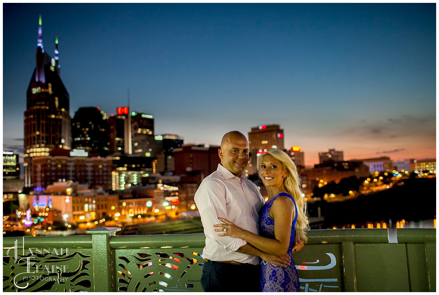 nashville skyline sunset engagement photos