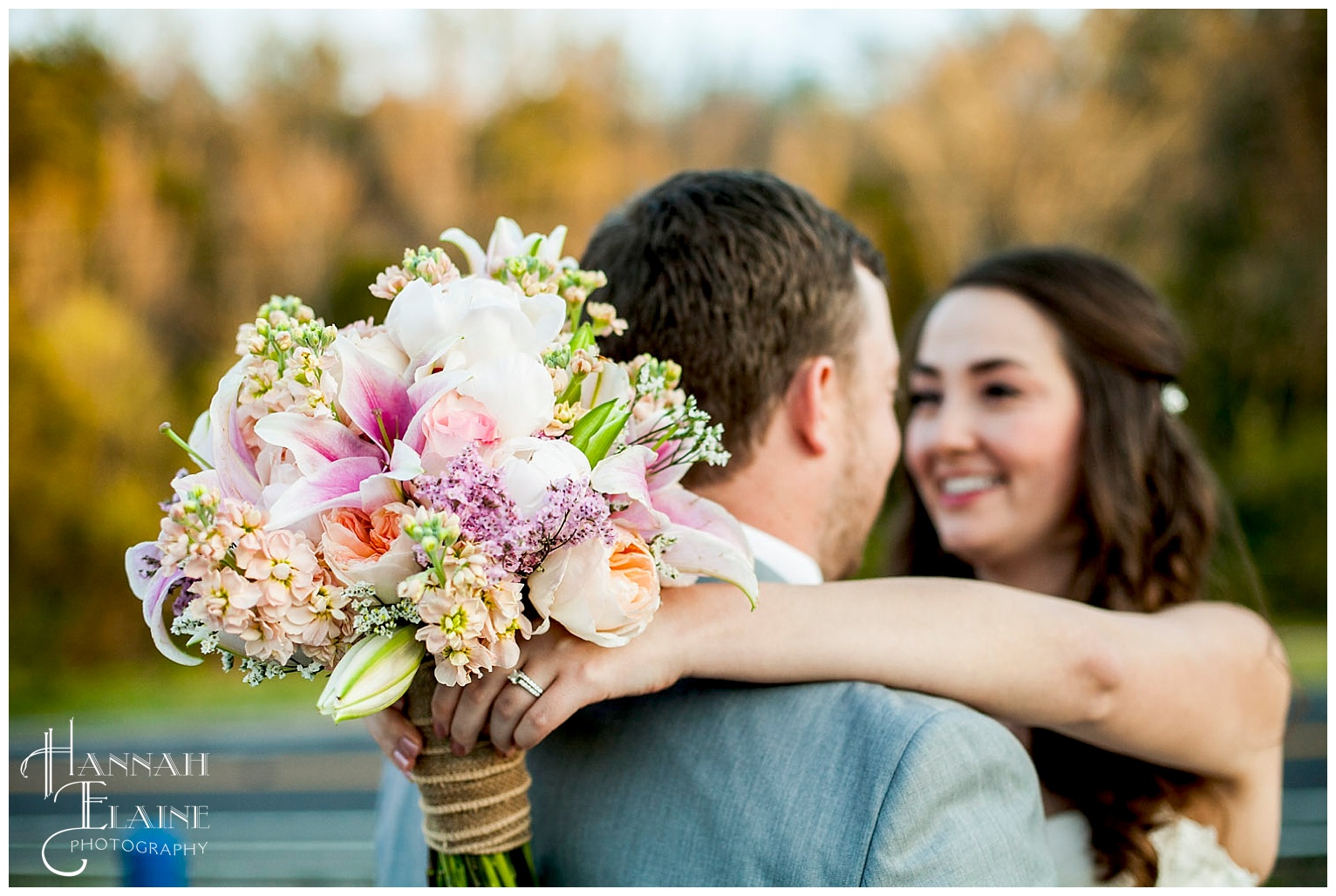 close up of the bridal bouquet